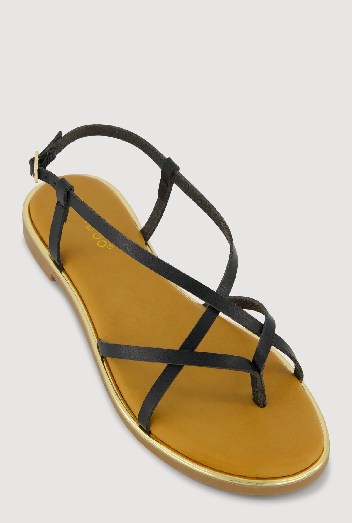 Black strap sandals