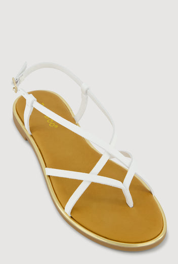 White strap sandals