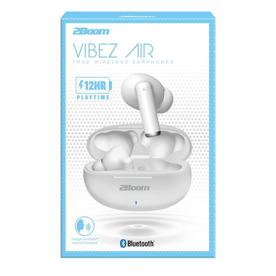 2Boom Zoom Vibez Air wireless earbuds-  White