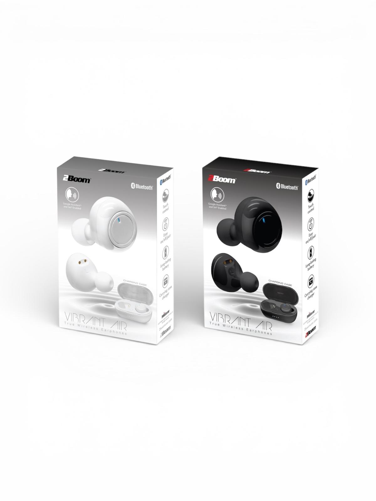 2Boom Bluetooth earbuds - White, Black