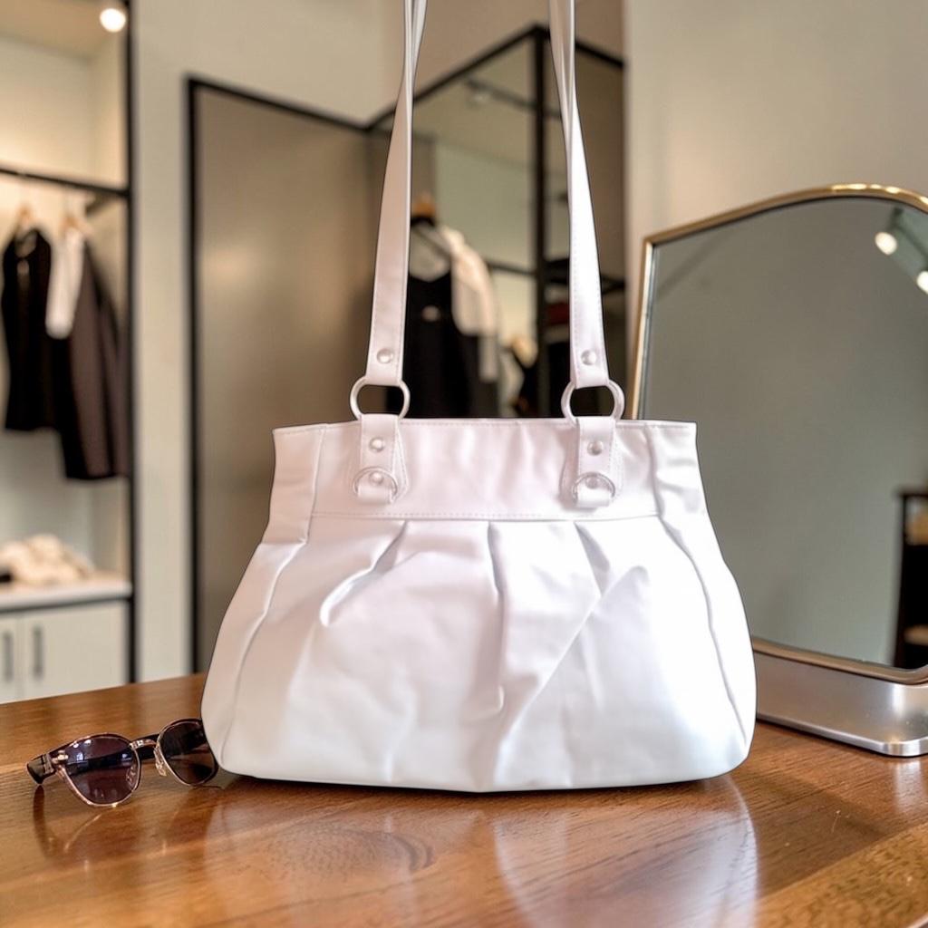 white handbag