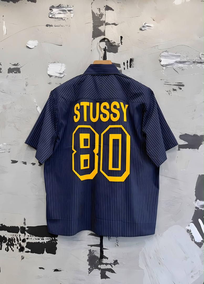 Stussy 80 Pinstripe Shirt - White back