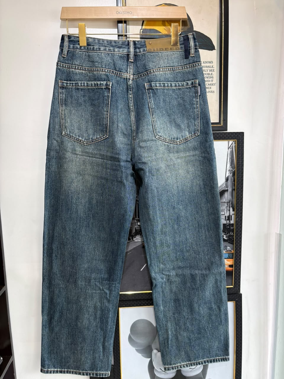 Vintage Wash Wide-Leg Jeans