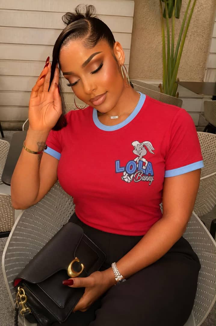 Lola Bunny Ringer Tee - Red