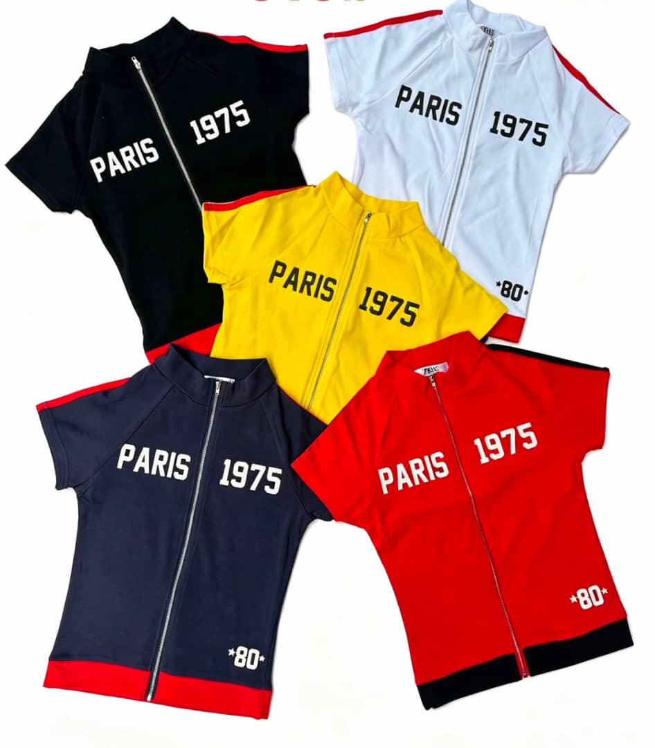 Paris 1975 Zip Crop Tee - All colours