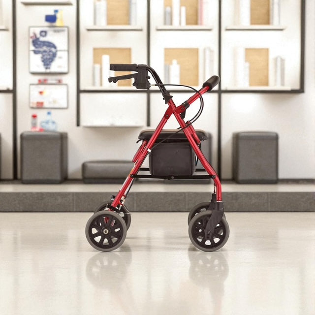 Nova Medical Four Wheel Rollator with Fold Up Removable Back Support (Gently Used)