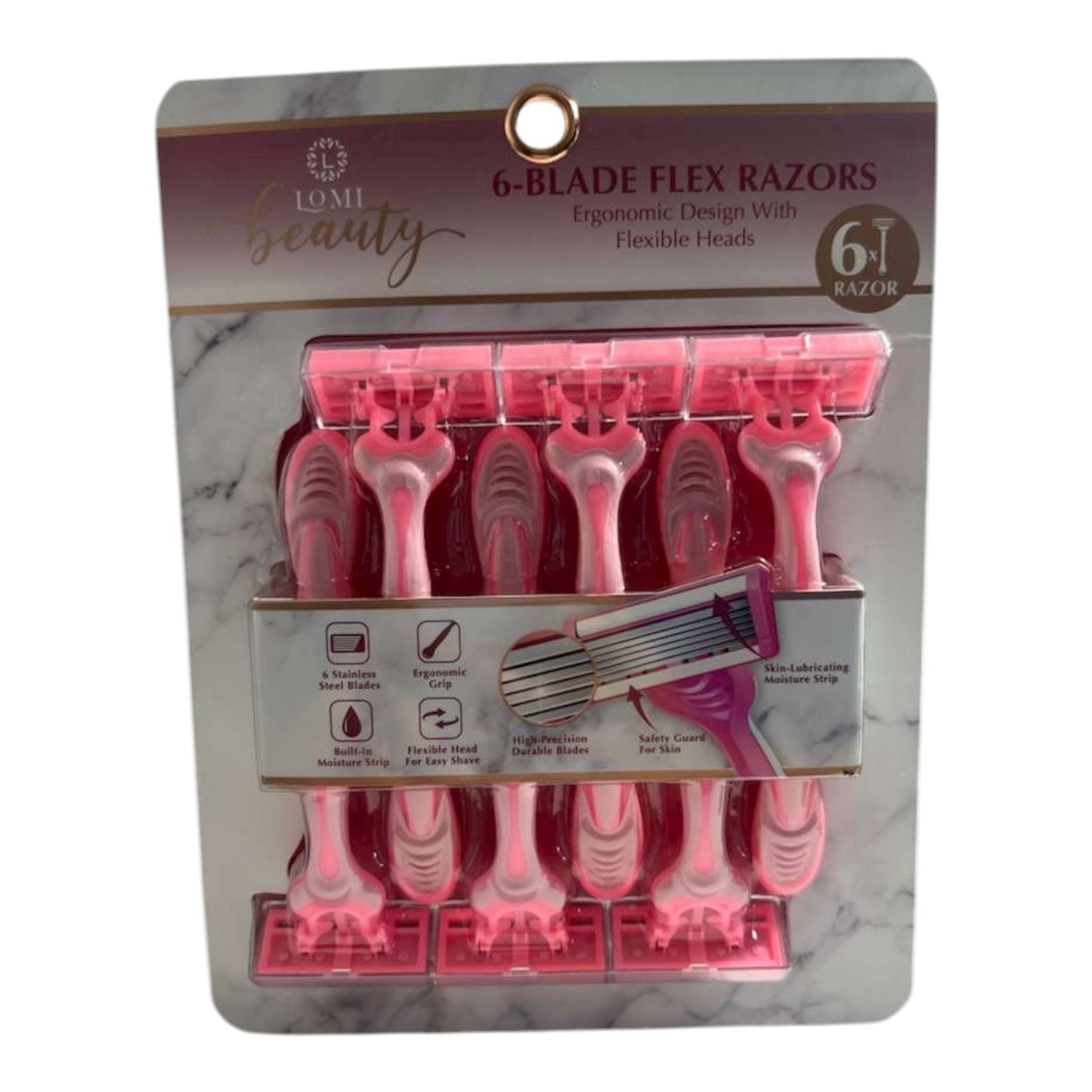Lomi Beauty 6-blade flex razors