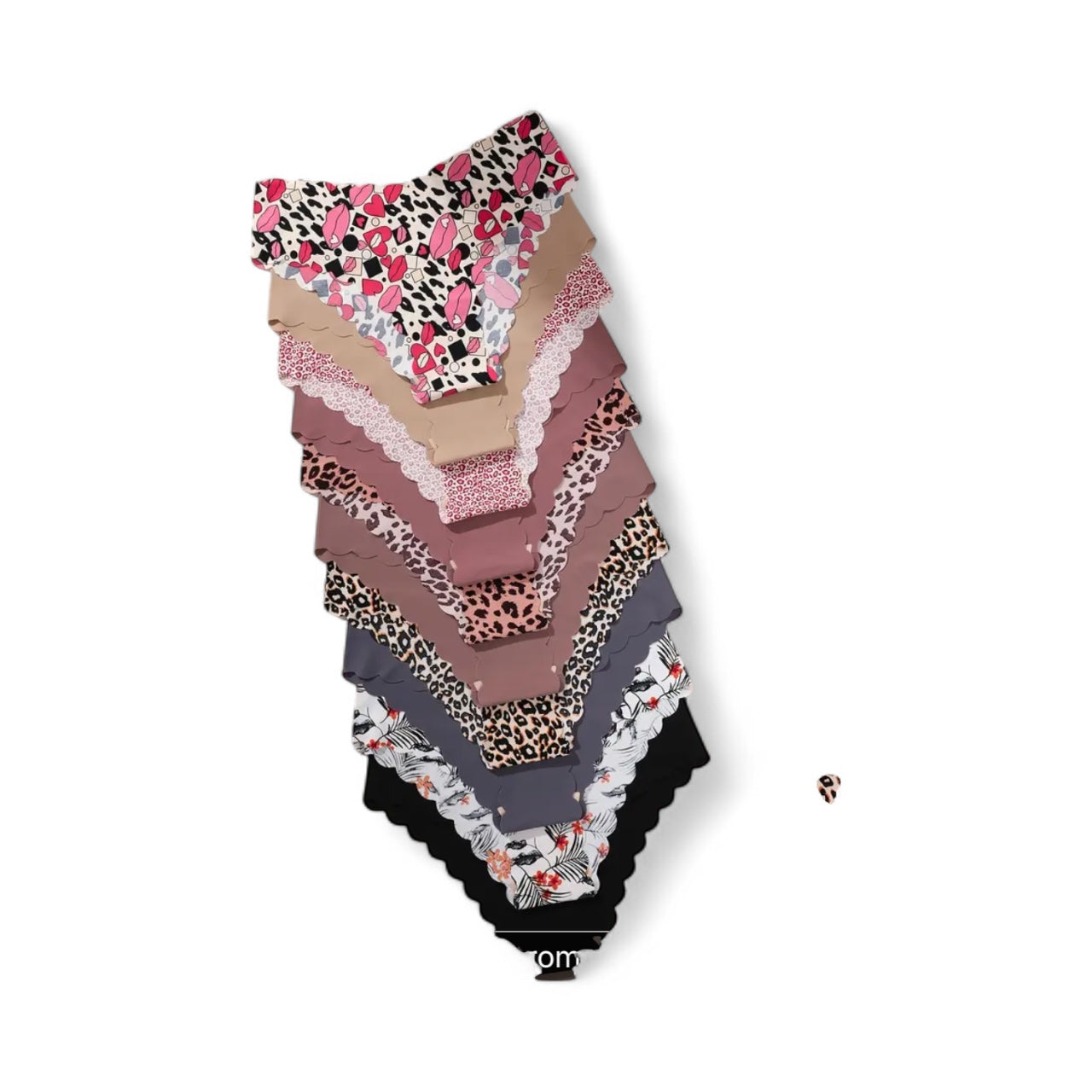 Set of 10 patterned seamless underwear