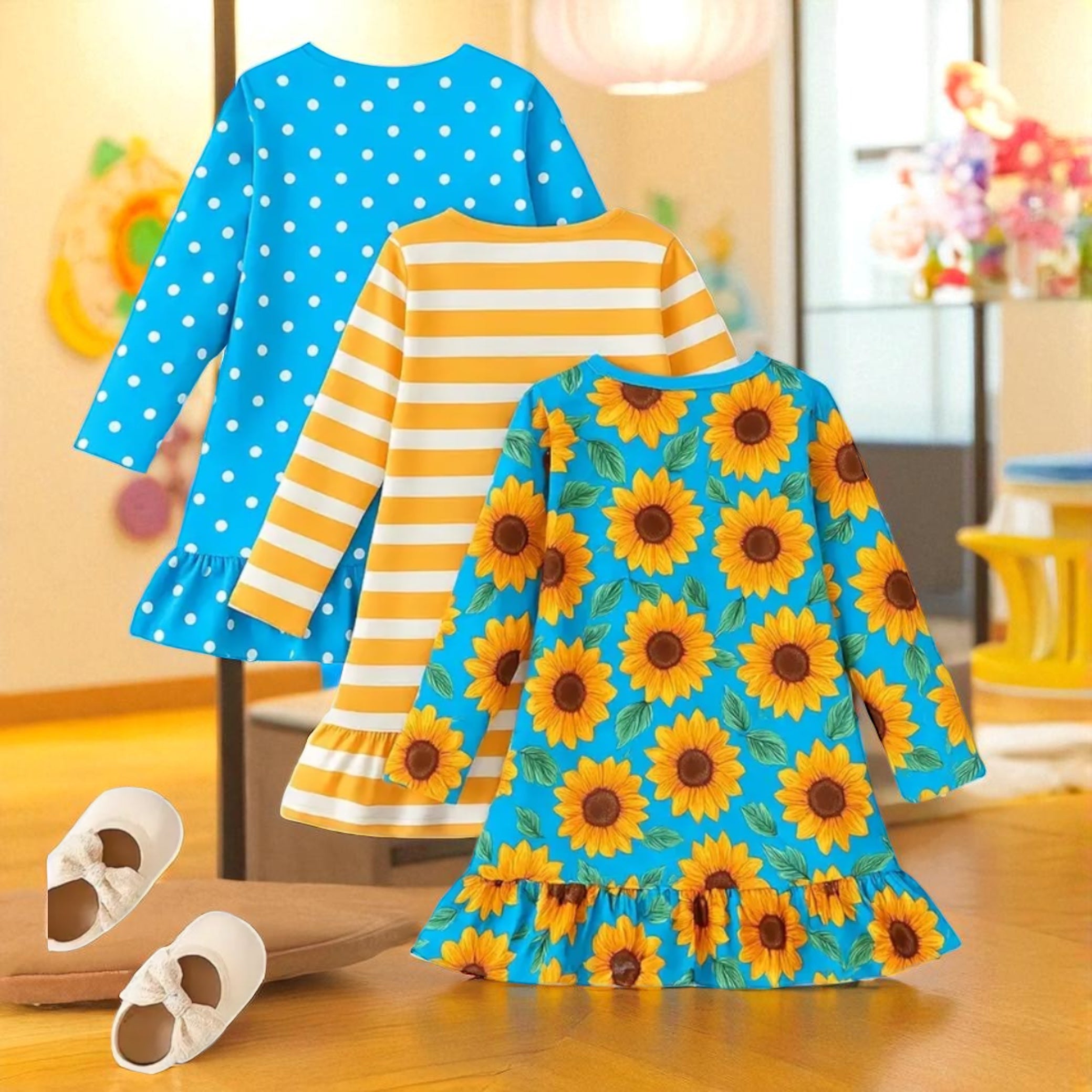 Set of 3 children's dresses