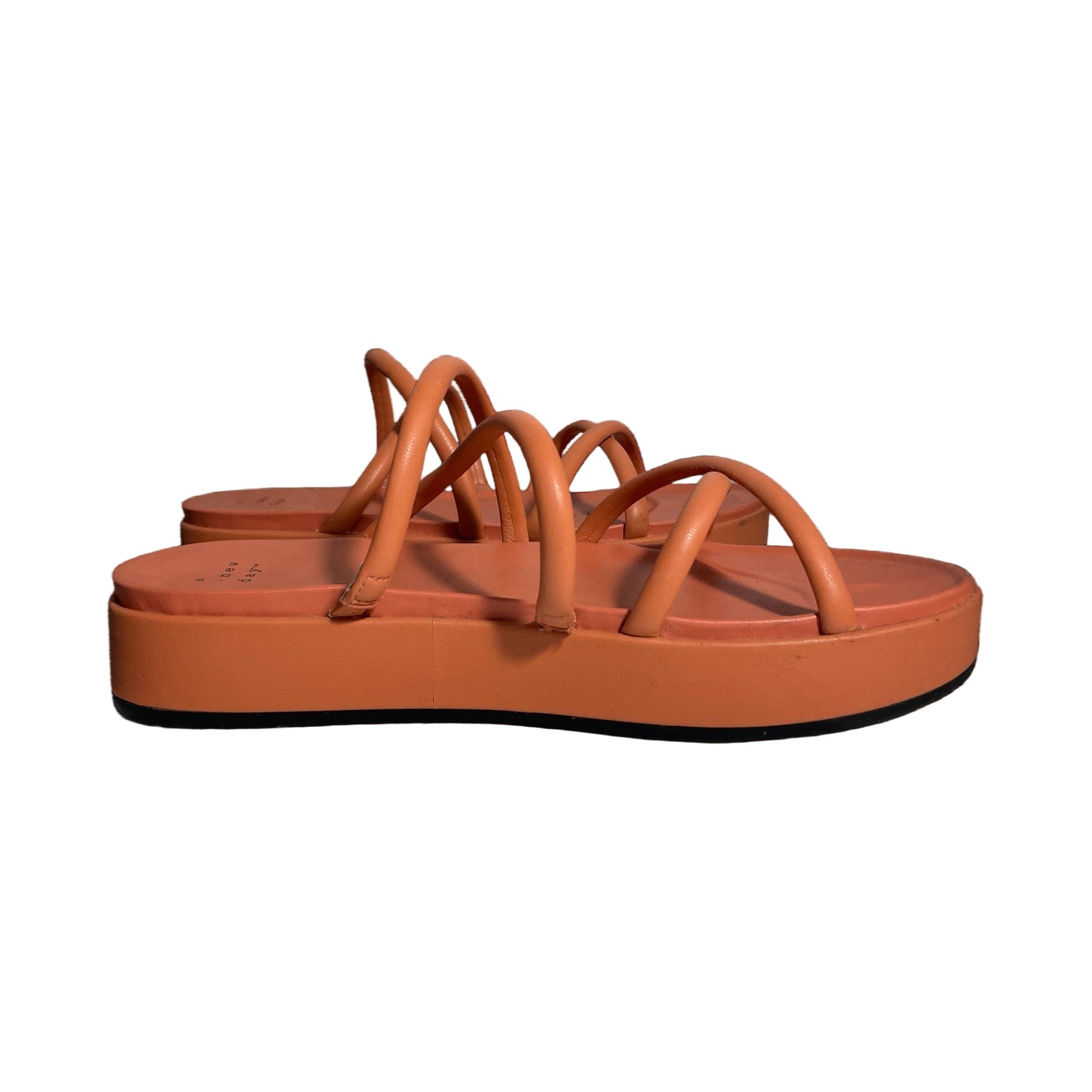 Orange platform sole sandals(pre-Owned)