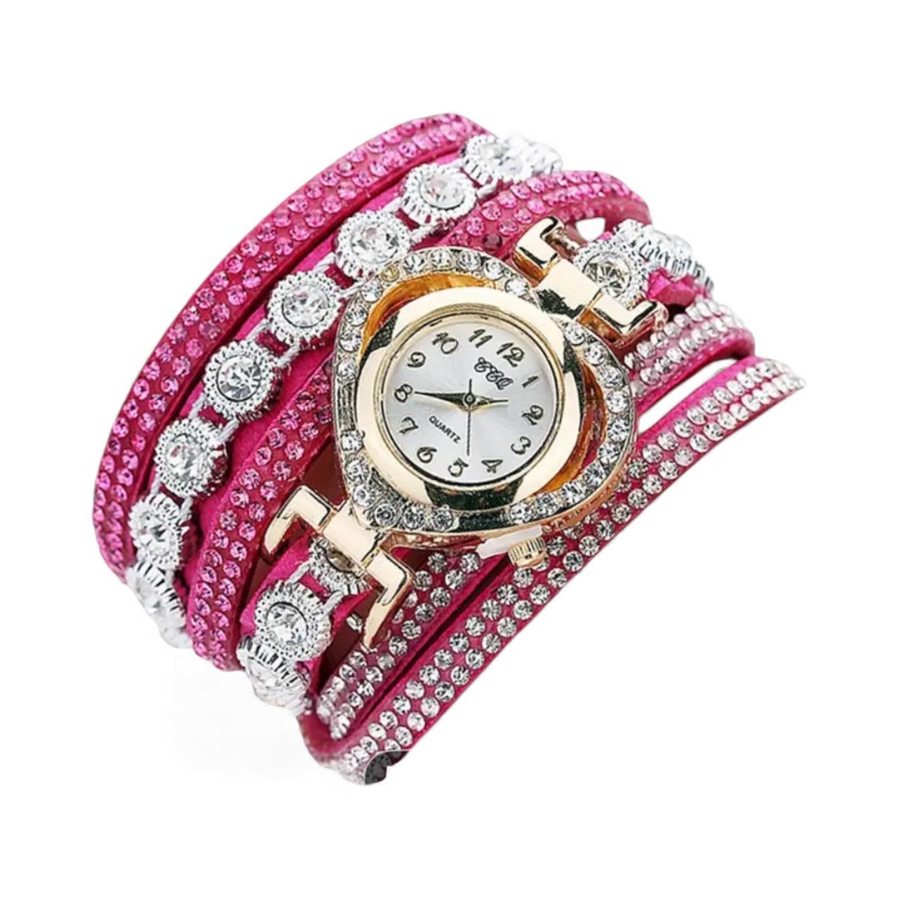 Wristwatch with gemstone bracelets assorted.