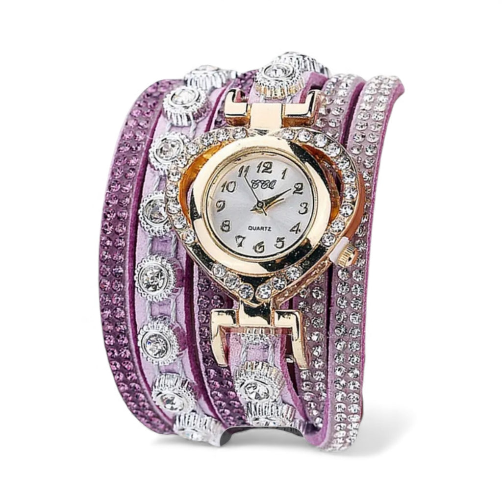 Wristwatch with gemstone bracelets assorted.