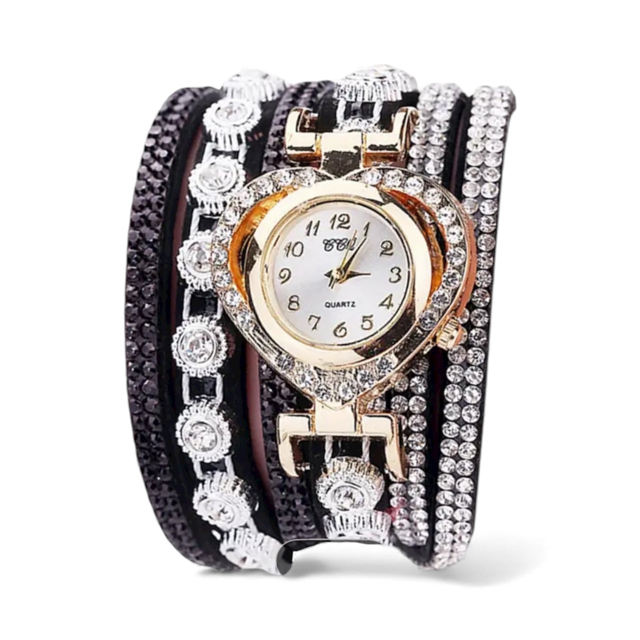 Wristwatch with gemstone bracelets assorted.
