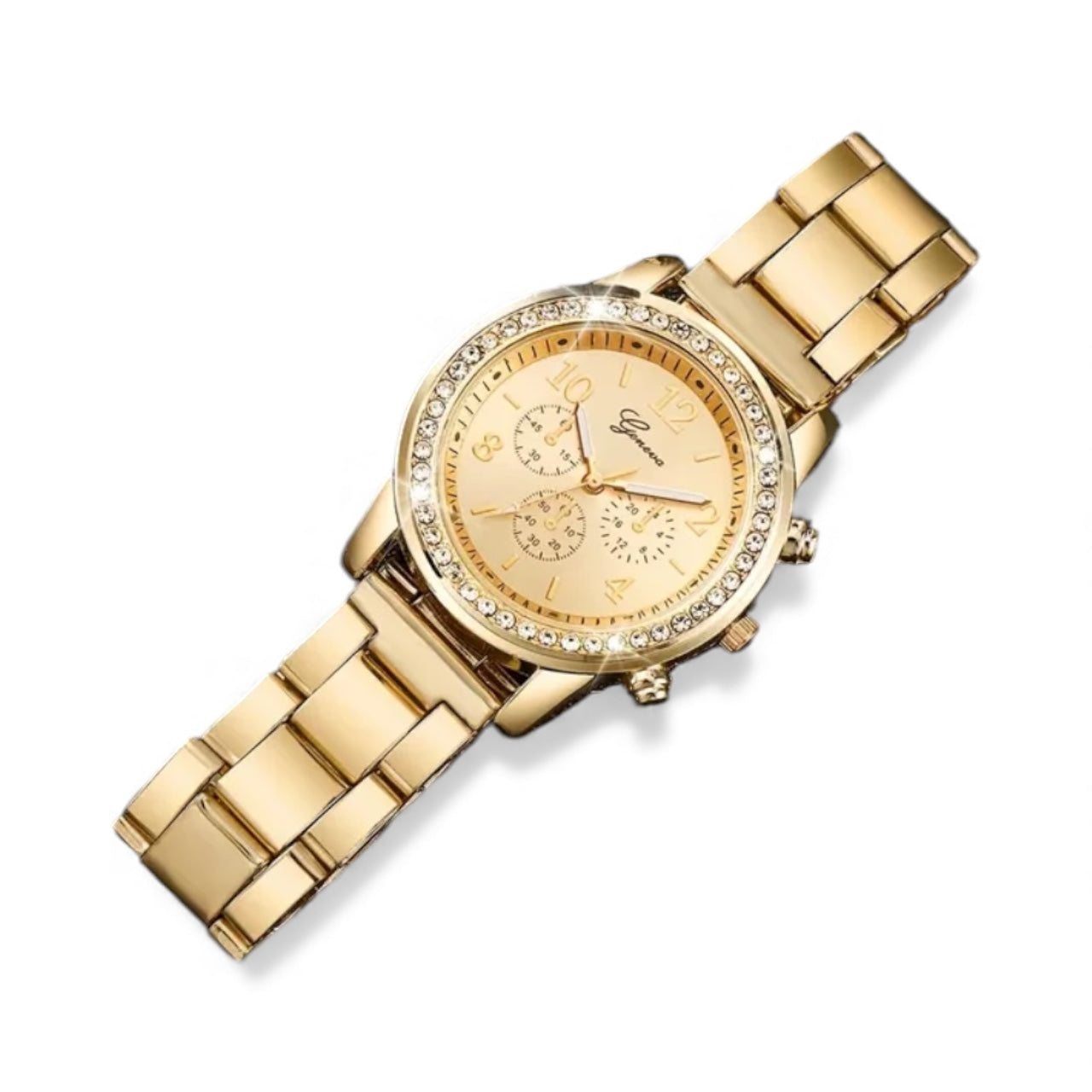 Silver, gold watch with gemstone accents.Wholesale Min Qtg (12pieces)