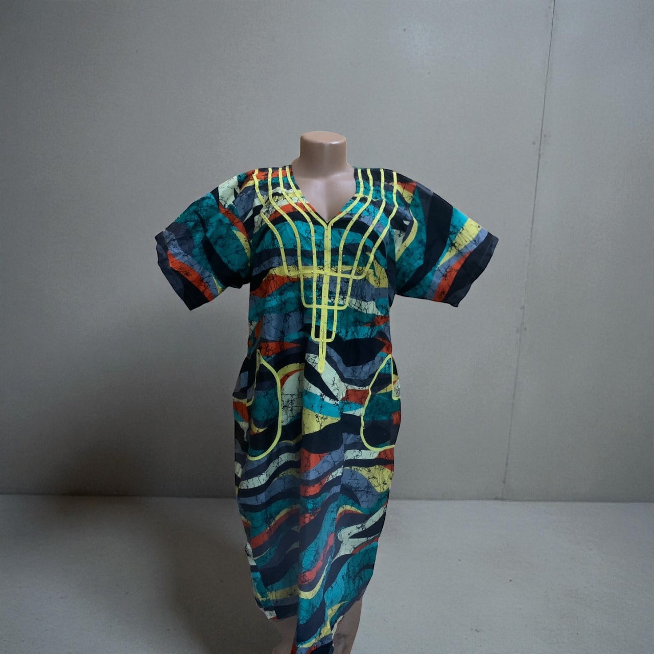 Alicso Colorful ankara dress with pockets