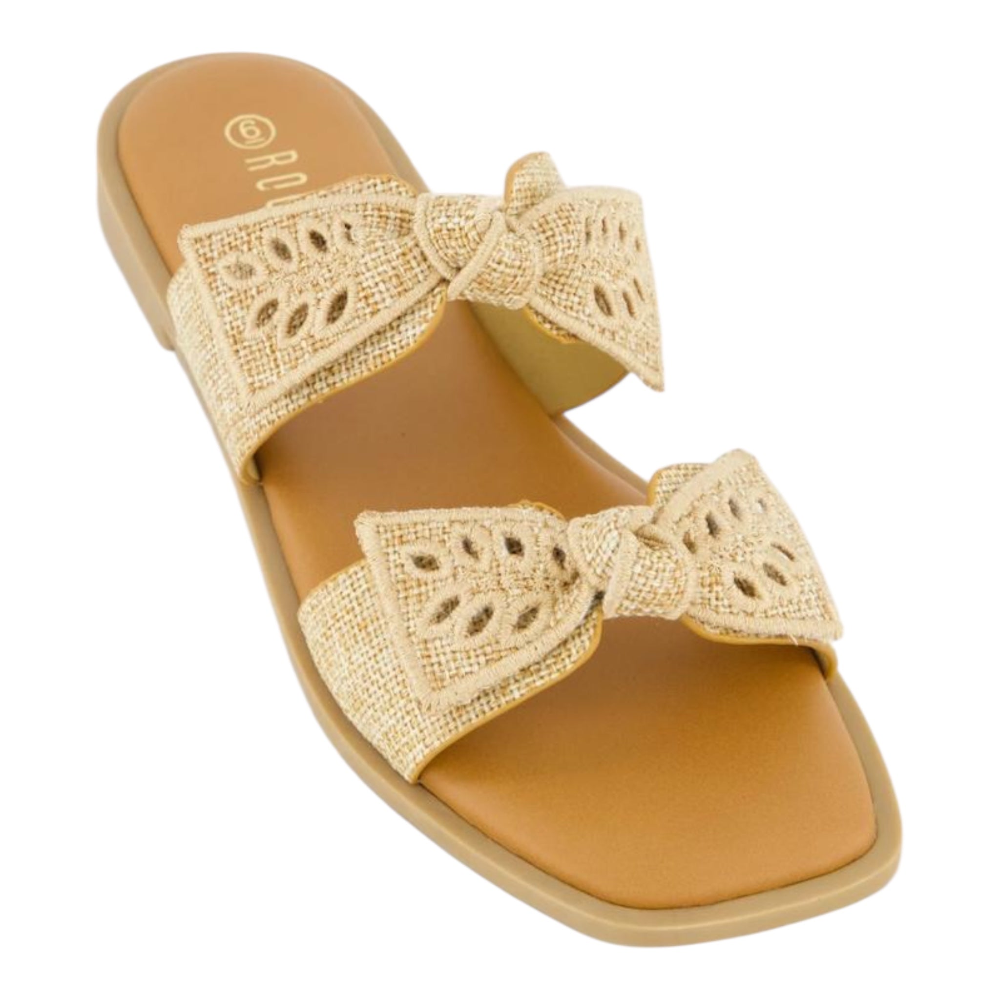 Double decorative bow sandal