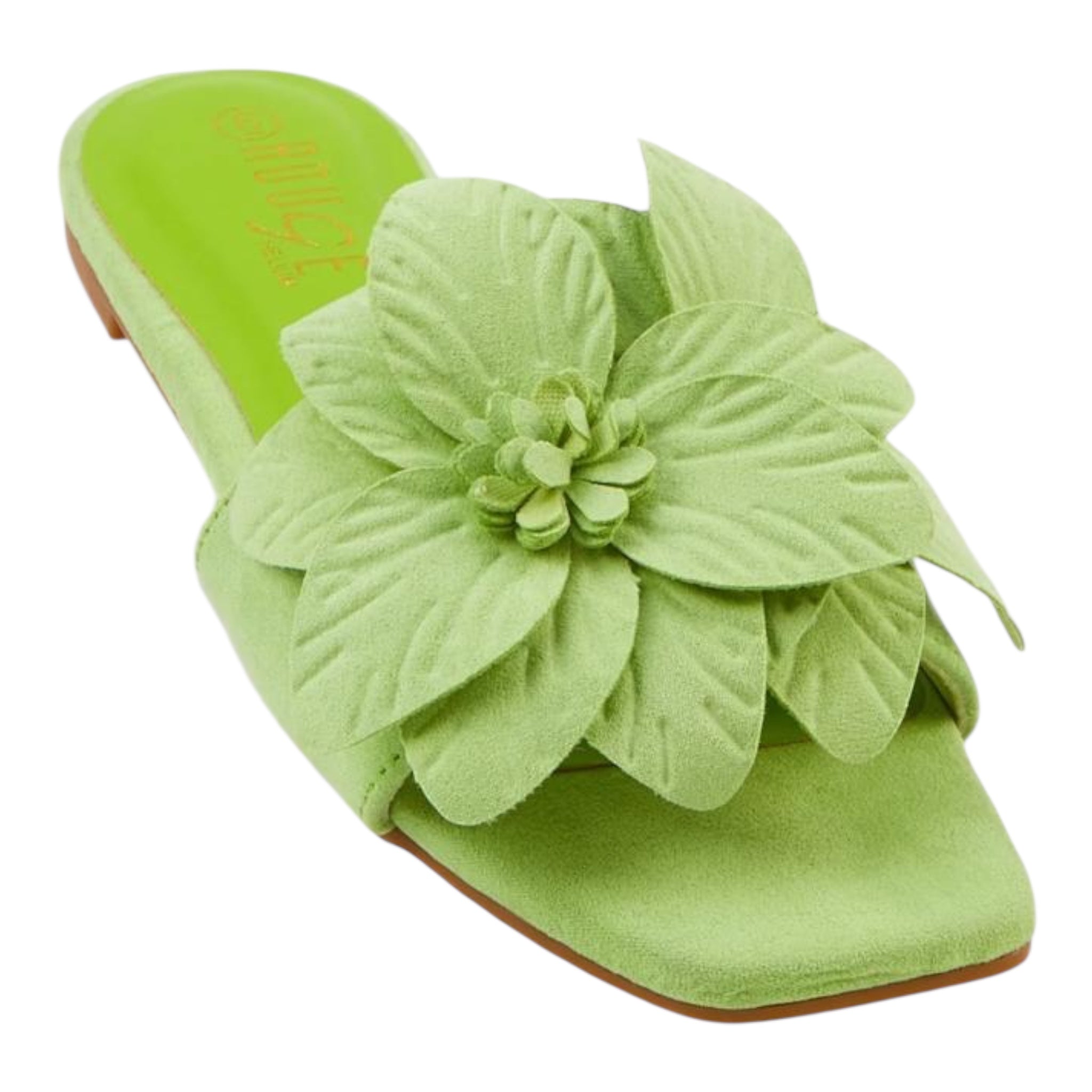 Assorted Colors slippers with a large flower