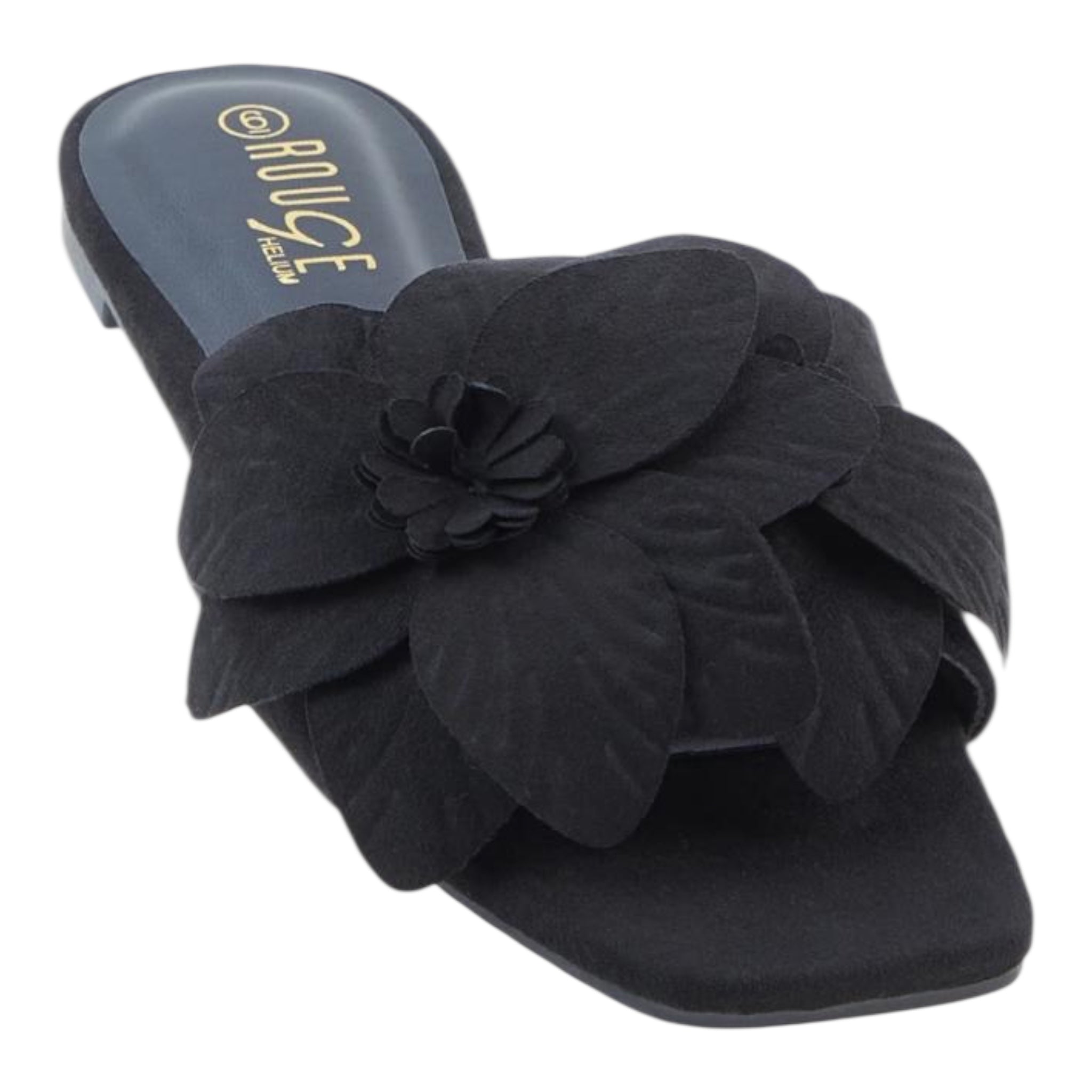 Assorted Colors slippers with a large flower