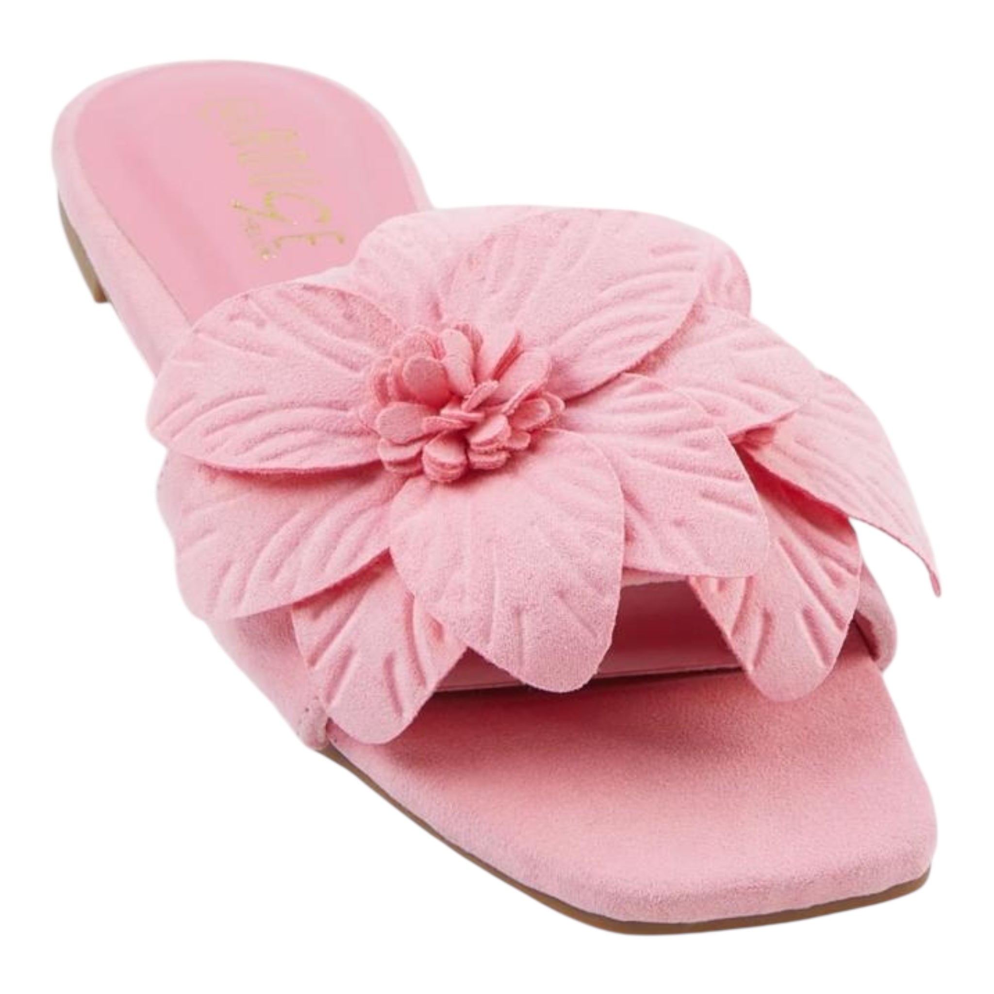 Assorted Colors slippers with a large flower