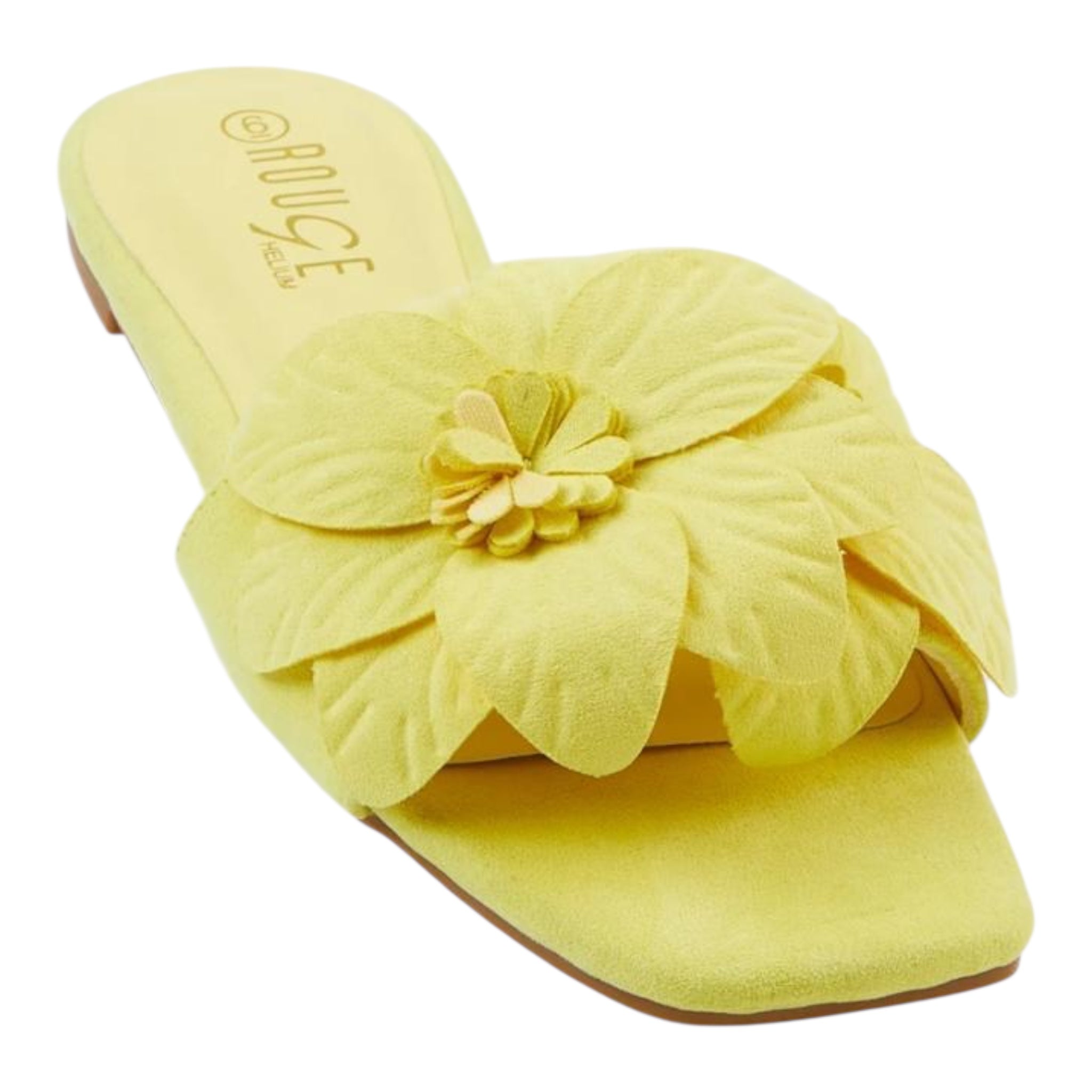 Assorted Colors slippers with a large flower
