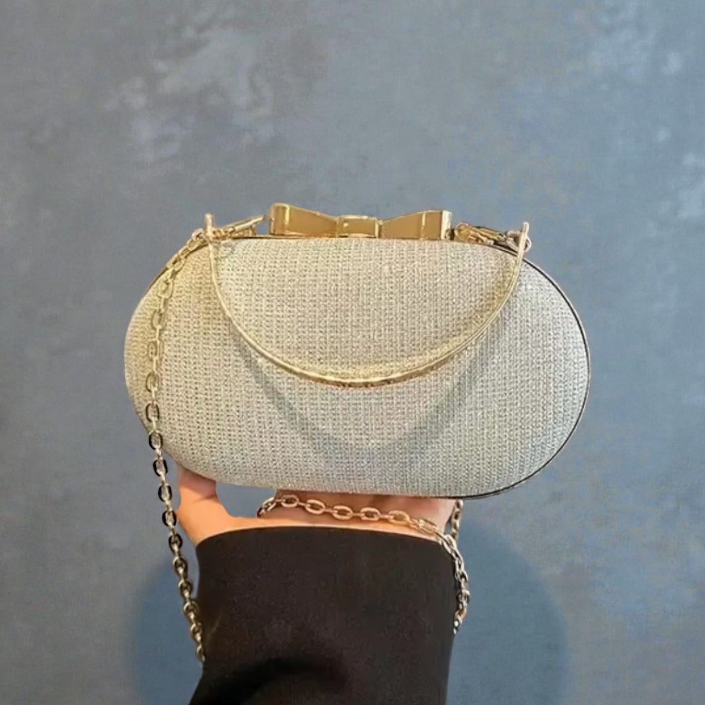 Silver clutch bags