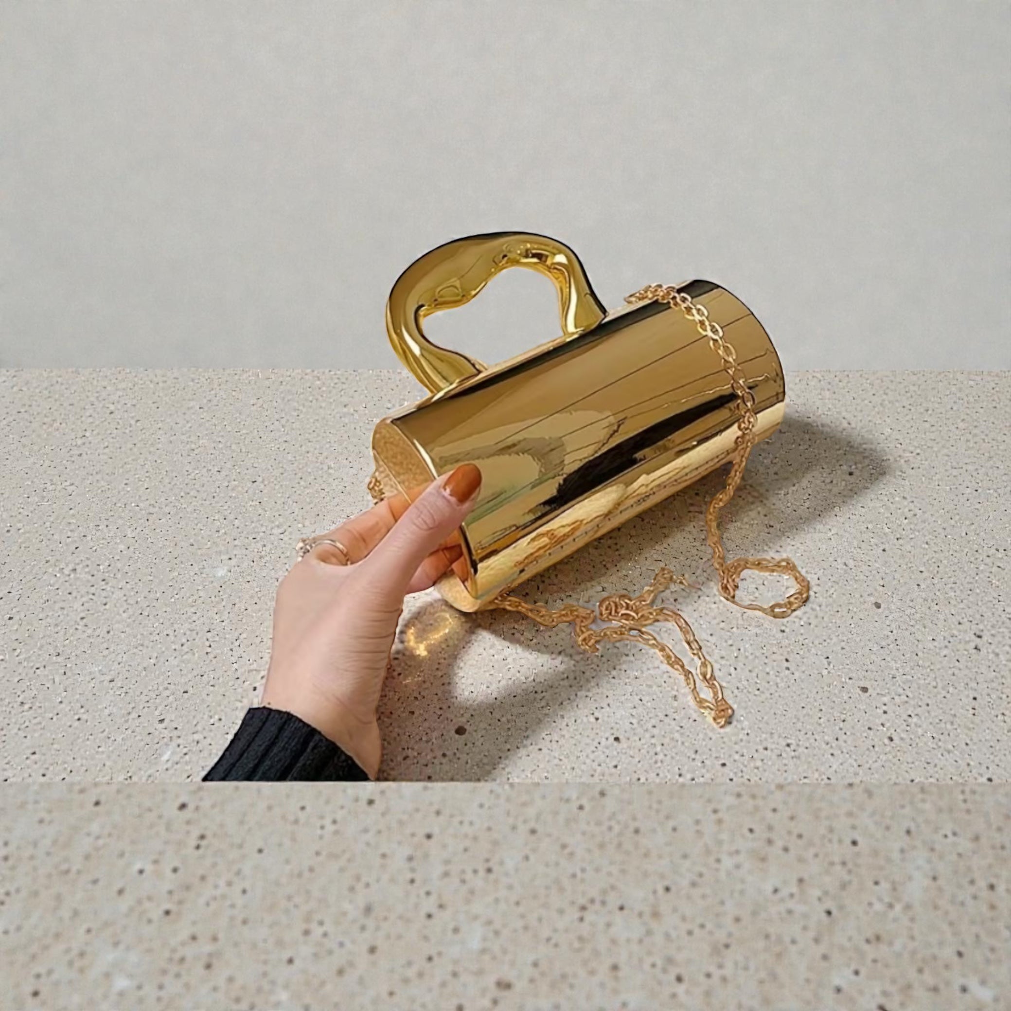 Gold clutch